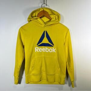 Reebok Yellow Hoodie with Blue Logo